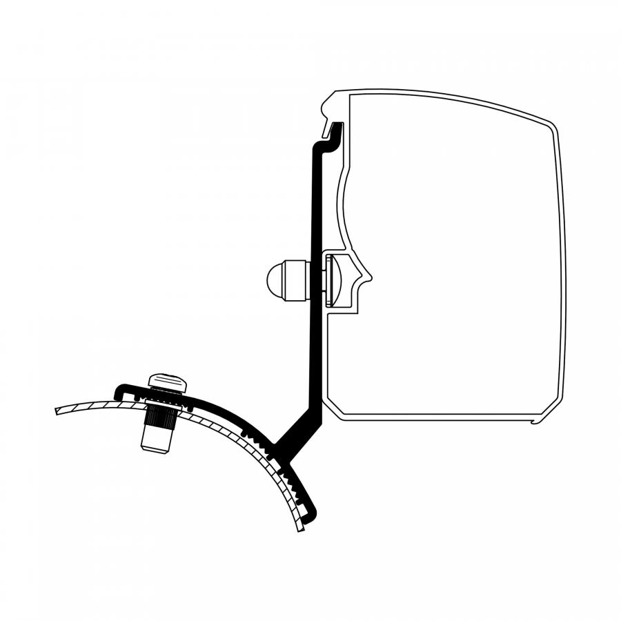 Artikelbild 1 des Artikels “Adapter Renault Trafic / Opel Vivaro / Fiat Talento / Nissan NV300 Minivan für Thule 3200 “